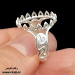 انگشتر با نام علی نقره عیار 925 رکاب فارسی