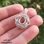 پلاک نقره جیران بدون سنگ زنانه رکاب فارسی