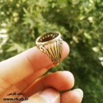 قاب انگشتر بدل جنس برنج مردانه رکاب فارسی