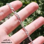 زنجیر نقره فیگارو عمده و تک رکاب فارسی