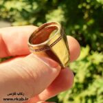رکاب انگشتر برنجی فیلی ساده برای آبکاری طلا رکاب فارسی
