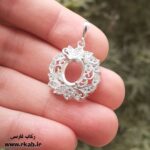 قاب آویز نقره عیار 925 در رکاب فارسی