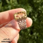 رکاب نقره تاج طلایی