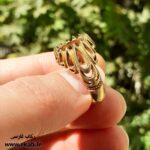 رکاب نگین ریز برنجی وزن کم رکاب فارسی