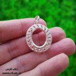 پلاک زنانه برای عقیق نقره عیار 925 در رکاب فارسی