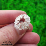 رکاب مجلسی نقره زنانه طرح گل رکاب فارسی