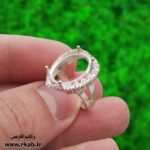 رکاب زنانه گوهر نقره 925 مدل مخراجی رکاب فارسی