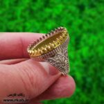 انگشتر بزرگ نقره عیار 925 مردانه رکاب فارسی