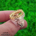 رکاب نقره گره کاری شده مردانه عیار بالاتر از 925 رکاب فارسی