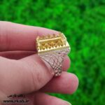 رکاب نقره مردانه جوان پسند مستطیل رکاب فارسی