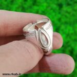 رکاب انگشتر مردانه اشک جنس نقره رکاب فارسی