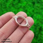قاب دستبند نقره برای روی چرم رکاب فارسی