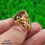 رکاب شبکه برنجی طلایی مدل مردانه وزن کم رکاب فارسی