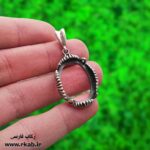 پلاک نقره سیاه قلم آماده برای گوهرتراشی رکاب فارسی