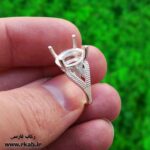 رکاب زنانه تک نگین نقره رکاب فارسی
