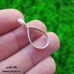 قاب گردنبند اشکی نقره رکاب فارسی