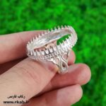 رکاب نقره مرغوب درشت وزن کم مدل هزار چنگ فارسی