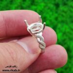 رکاب انگشتر زنانه مارپیچ مدل چهارچنگ ارسال فوری رکاب فارسی