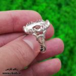 رکاب شبکه ای انگشتر با بهترین نقره رکاب فارسی خرید نقره