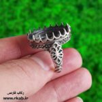 رکاب نقره مردانه یزد طرح قلم زنی خرید از رکاب فارسی