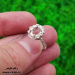 ظریف ترین رکاب نقره زنانه نگین اتمی آنلاین شاپ رکاب فارسی