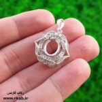 توگردنی نقره نگین مخراجی لوکس خرید آنلاین رکاب فارسی