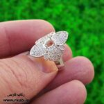 رکاب نقره برای زیورالات زنانه با نگین های اتمی یا مشابه برلیان در رکاب فارسی