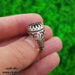 رکاب نقره کرمانشاه طرح سیاه قلم مردانه درجه 1 خرید از رکاب فارسی