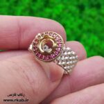 رکاب مردانه ازمیر نقره نگین اتمی یاقوت مخراجی رکاب فارسی
