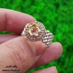 رکاب نقره سوپر لوکس مردانه نگین مخراج دار رکاب فارسی