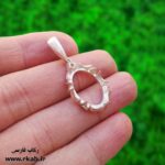 پلاک نقره گردنبند تیسفون مدل مردانه رکاب فارسی