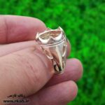 انگشتر رکاب پایه فیلی ساده از جنس نقره رکاب فارسی