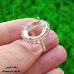 رکاب نقره عروس زنانه نگین ریز دار رکاب فارسی