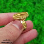رکاب برنجی شمشی مردانه مدل ترمه رکاب فارسی