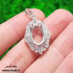 پایه ساخت زیورالات نقره گردنبند لوکس مخراجی رکاب فارسی
