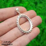 قاب گردنبند نقره نفیس رکاب فارسی