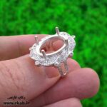 رکاب درشت زنانه نگین مخراجی نقره رکاب فارسی
