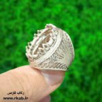 رکاب نقره طرح ملیله مردانه رکاب فارسی