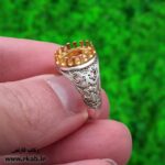 انگشتر نقره نگین کوچک قاب یا رکاب خالی رکاب فارسی