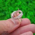 انگشتر نقره زنانه کرمان قاب خالی رکاب فارسی