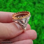 پایه انگشتر نقره لوکس برای ساخت جواهرات مردانه رکاب فارسی