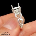 رکاب نقره زنانه عشق طرح قلب دار رکاب فارسی