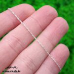 زنجیر نقره دخترانه بافت ریز 40 سانتی رکاب فارسی