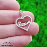 گردنبند قلب جنس نقره به قیمت عمده رکاب فارسی
