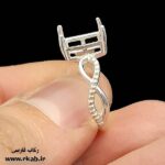 رکاب مستطیل نقره روژان زنانه رکاب فارسی