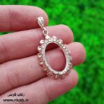 قاب گردنبند نقره سنندج رکاب فارسی