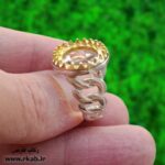 رکاب نقره امریکایی نگین بیضی رکاب فارسی