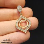 قاب گردنبند طلا روس رکاب فارسی