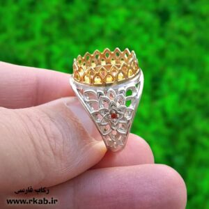 انگشتر نقره عیار 925 تیمور رکاب فارسی