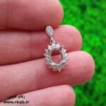مدال نقره هستی آبکاری طلاسفید